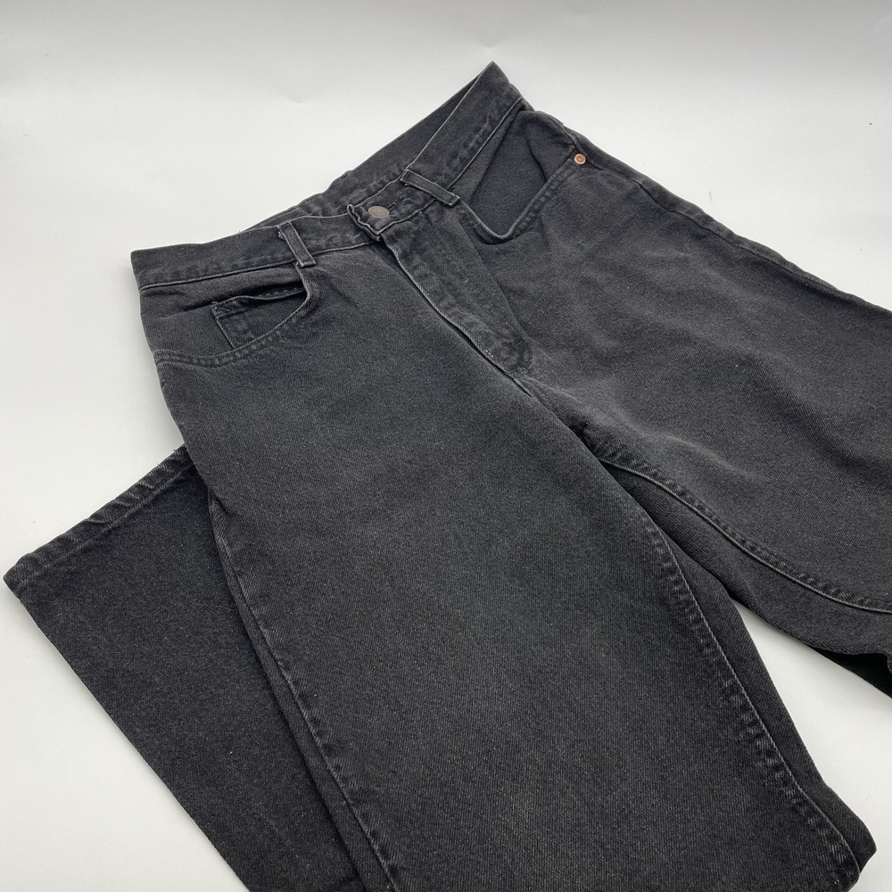 VTG Lee Black Jeans‎ Womens 11 Long USA 90s High-Rise Tapered